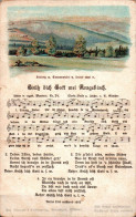 H2075 - Litho Anton Günther Liedkarte - Grüß Dich Gott Mei Arzgebirch ....Gottesgab Böhmen Erzgebirgisches Volkslied - Musica