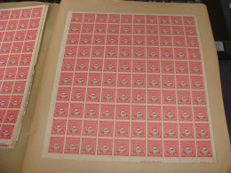 N°  710 En Feuille  De 100 Timbres Entières Neuves - Full Sheets