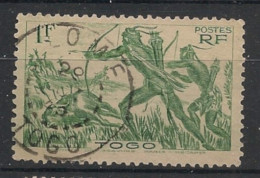 TOGO - 1941 - N°YT. 197 - Chasse à L'arc 1f - Oblitéré / Used - Usati