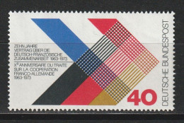Bund Michel 753 Vertrag über Deutsch - Französische Zusammenarbeit ** - Unused Stamps