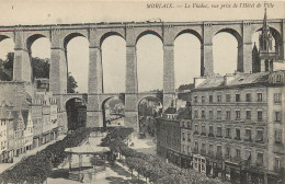 4 Cpa 29 MORLAIX. Viaduc, Fontaine Carmélites, Créou Et Manufacture Des Tabacs - Morlaix