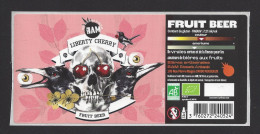 Etiquette De Bière Fruit Beer  -  Liberty Cherry -   Brasserie BAM  à Périgueux  (24) - Bier