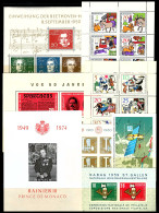 FEUILLETS ET BLOCS FEUILLETS ENTIERS MNH / ** - Lots & Kiloware (mixtures) - Max. 999 Stamps