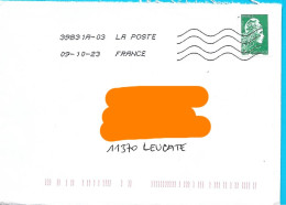 Marianne L'engagée Lettre Verte Autocollant Philaposte Sans @ Toshiba 39831A-03 - 2018-2023 Marianne L'Engagée