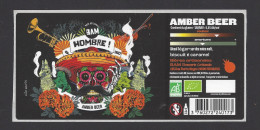 Etiquette De Bière Amber Beer  -  Hombre  -   Brasserie BAM  à Périgueux  (24) - Beer