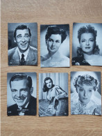 Filmsterren Movie Stars  Ciné  Echte Fotos 4 X  6 Cm   Belgian Chewing Gum  Lee, Pidgeon,Holm,Evans... - Altri & Non Classificati