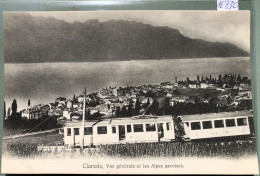 Clarens Sur Montreux (Vaud), Avec Train Du MOB Au 1er Plan (16'830) - Montreux