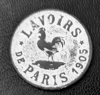 Jeton De Lavoir "Lavoir De Paris 1905 / Distributeur Automatique Jaquet" Jeton De Nécessité - Monedas / De Necesidad