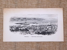 Messina Nel 1896 Panorama Dai Monti Sicilia - Antes 1900