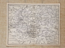 Antica Carta Geografica Contorni Di Roma Anno 1873 Artaria Di Sacchi E Figli (1) - Carte Geographique