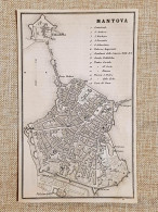 Rara Pianta Topografica Mantova Anno 1873 Artaria Di Ferdinando Sacchi E Figli - Geographische Kaarten