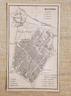 Rara Pianta Topografica Di Modena Anno 1873 Artaria Di Ferdinando Sacchi E Figli - Carte Geographique