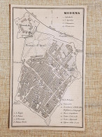 Rara Pianta Topografica Di Modena Anno 1873 Artaria Di Ferdinando Sacchi E Figli - Geographische Kaarten