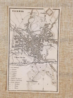 Rara Pianta Topografica Vicenza Anno 1873 Artaria Di Ferdinando Sacchi E Figli - Carte Geographique