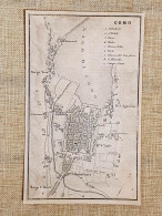 Rara Pianta Topografica Di Como Anno 1873 Artaria Di Ferdinando Sacchi E Figli - Cartes Géographiques