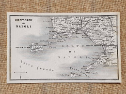 Antica Carta Geografica Dei Contorni Di Napoli Anno 1871 Ferd. Artaria E Figlio - Landkarten