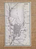 Rara Ed Antica Pianta Topografica Di Como Anno 1871 Ferdinando Artaria E Figlio - Landkarten