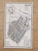 Rara Ed Antica Pianta Topografica Modena Anno 1871 Ferdinando Artaria E Figlio - Geographical Maps