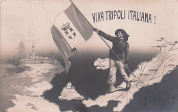 VIVA TRIPOLI ITALIANA-BERSAGLIERI-GUERRA ITALO-TURCA - 1911 - Autres & Non Classés