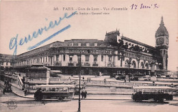75 - PARIS - Gare De Lyon - Vue D'ensemble - Autobus  - 1930 - Métro Parisien, Gares