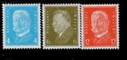 Deutsches Reich 454 + 465 + 466 Reichspräsidenten MLH * Falz - Nuovi