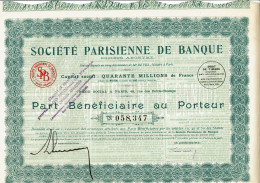 75-BANQUE. STE PARISIENNE DE ...    Lot De 6 - Other & Unclassified