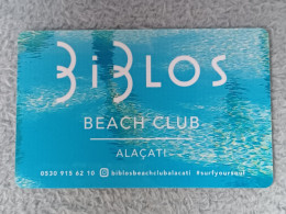 HOTEL KEYS - 2581 - TURKEY - BIBLOS BEACH CLUB ALACATI - Chiavi Elettroniche Di Alberghi