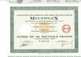 75-BOIS CONTREPLAQUES MULTIPLEX. CIE INDLE DES ... Capital 4,5 MF    Lot De 3 - Autres & Non Classés