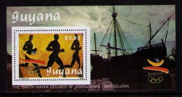 GUYANA 1989 - OLYMPICS BARCELONA - SHIP SANTA MARIA DOCKED AT ATARAZANAS BARCELONA - NEW - Sommer 1992: Barcelone