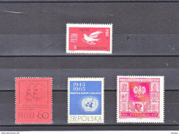 POLOGNE 1965 Yvert 1435-1436 + 1448 + 1482, Michel 1582-1583 + 1596 + 1631 NEUF** MNH - Nuovi