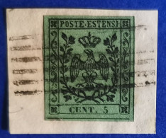 DUCATO DI MODENA 1852  AQUILA ESTENSE VALORE DA 5 CENT SENZA PUNTO - Modena