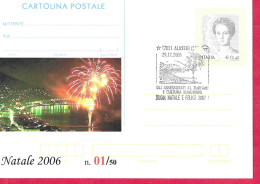 REPIQUAGE - ANNULLO SPECIALE" ALASSIO (SV)*29.12.2006*/GLI ASSESSORATI AL TURISMO E CULTURA - BUON NATALE E FELICE 2007" - Entiers Postaux