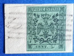 DUCATO DI MODENA 1852  AQUILA ESTENSE VALORE DA 5 CENT - Modena