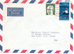 78254 - Bund - 1972 - 70Pfg Olympia '72 MiF A LpBf KAUFBEUREN -> New York, NY (USA) - Storia Postale