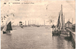 CPA Carte Postale France  Dunkerque Le Chenal Et Le Phare 1923  VM80395 - Dunkerque