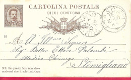 INTERO CARTOLINA POSTALE UMBERTO (INT. 7/89) DA FRASCATI *15.10.89* PER STIMIGLIANO - Interi Postali