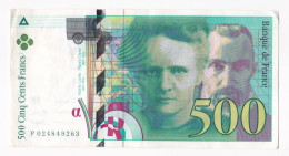 500 Francs Pierre Et Marie Curie 1994, Alphabet : P 024849263, Tres Beau Billet - 500 F 1994-2000 ''Pierre En Marie Curie''