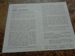 Doodsprentje/Bidprentje   ANNA LECLERCQ   Zelzate 1909-1986 Gent  (Echtg Camiel DEMARET) - Godsdienst & Esoterisme