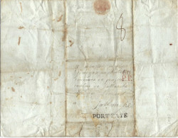 FRANCE Préphilatélie 1809: LAC Du 17 Novembre Pour Paris En Port Payé 8, Marques Postales - 1792-1815: Veroverde Departementen