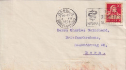 Briefvs  Basel - Bern  (Flagge "HYSPA Bern")        1931 - Briefe U. Dokumente