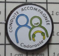 617 Pin's Pins / Beau Et Rare / THEME : AUTOMOBILES / CONDUITE ACCOMPAGNEE CODOROUTE - Andere & Zonder Classificatie