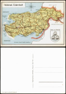 Ansichtskarte Eiderstedt Halbinsel Eiderstedt Landkarten AK 1979 - Sonstige & Ohne Zuordnung