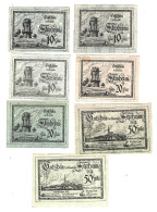 *notgeld   Austria  Stroheim 3x 10 +2x20+2x 50 Heller 1050a+b+c+e+f+g+h    Cat Val 7,00 Euro - Oesterreich