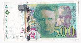 500 Francs Pierre Et Marie Curie 1994, Alphabet : F 018084790, Tres Beau Billet - 500 F 1994-2000 ''Pierre Et Marie Curie''