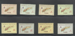 Portugal Timor 1956 "Map Of Timor" Condition MH OG Mundifil #295-302 - Timor