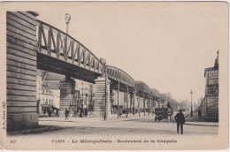FRANCE - PARIS - Le Metropolitain - Boulevard De La Chapelle. Unused Undivided Rear - Autres & Non Classés