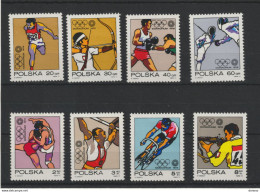 POLOGNE 1972 JEUX OLYMPIQUES DE MUNICH Yvert 1995-2002,  Michel 2149-2156 NEUF** MNH Cote 4 Euros - Nuevos