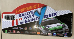 11e RALLYE  PAYS De SAINT-YRIEIX    8- 9  Septembre 2012 - Rallyeschilder