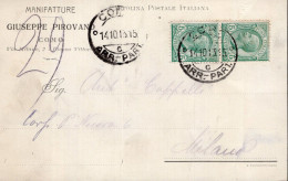 Regno D'Italia (1913) - Ditta Giuseppe Pirovano - Cartolina Da Como Per Milano - Poststempel