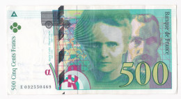 500 Francs Pierre Et Marie Curie 1995, Alphabet : E 032550469, Tres Beau Billet - 500 F 1994-2000 ''Pierre Et Marie Curie''